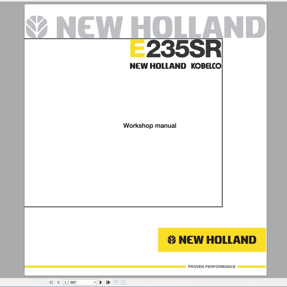 New Holland Crawler Excavator E235SR Service Manual60413436 1