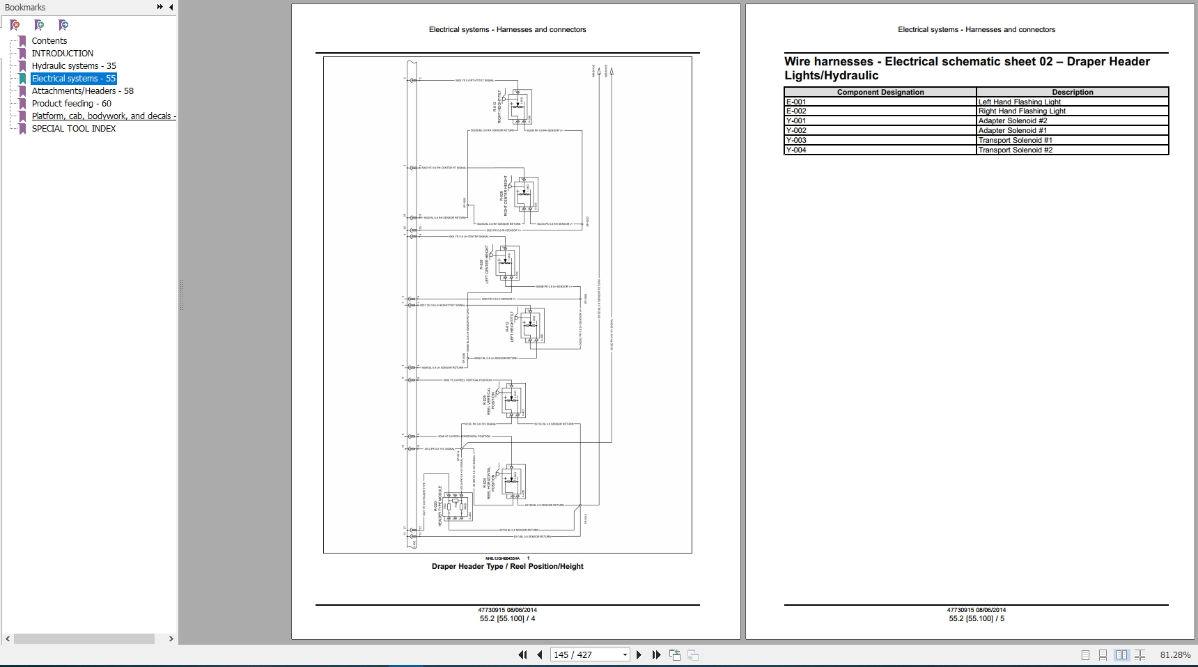 New Holland Draper Header 840CD 880CF Service Manual47730915 3
