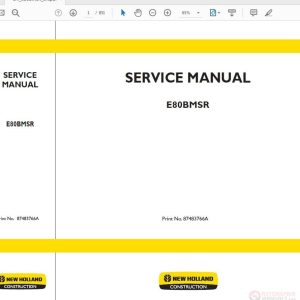 New Holland E80BMSR 87483766A Service Manual 1