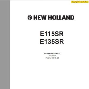 New Holland Excavator E115SR E135SR 60413426 Workshop Manual 1