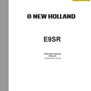 New Holland Excavator E9SR 60413391 Repair Manual 1