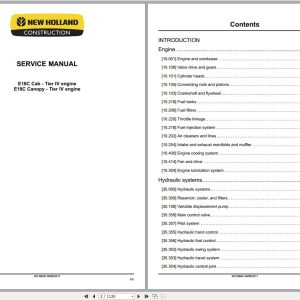 New Holland Mini Excavator E18C Service Manual48139696 1