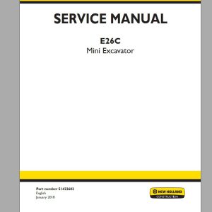 New Holland Mini Excavator E26C Service Manual51422603 1