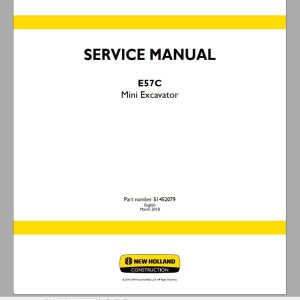 New Holland Mini Excavator E57C Service Manual51452079 1