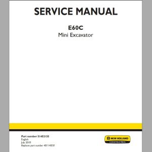 New Holland Mini Excavator E60C Service Manual51452135 1