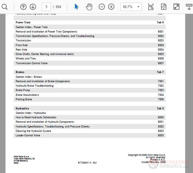 New Holland W110B Service Manual 2