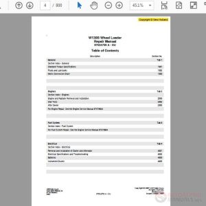 New Holland W130B Workshop Manual 1