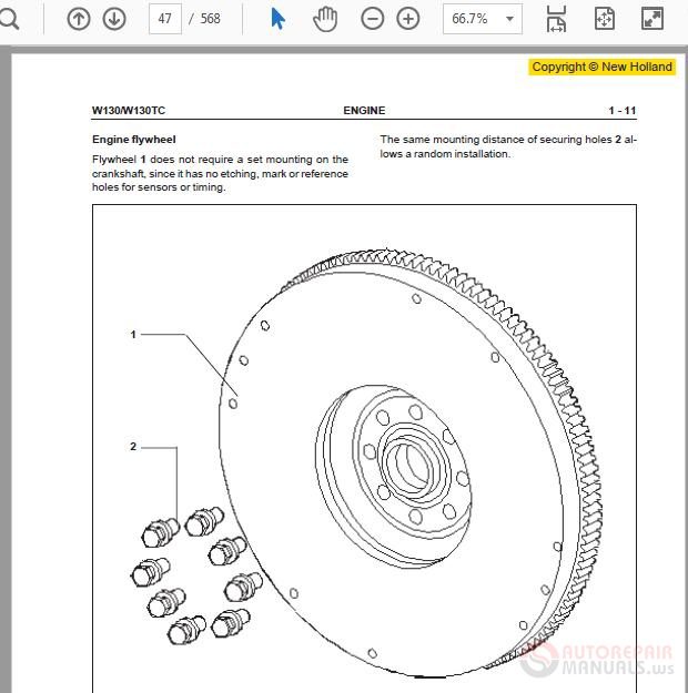 New Holland W130TC Workshop Manual 2
