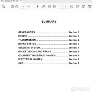 New Holland W130 Workshop Manual 1