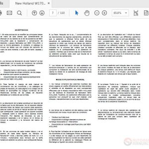 New Holland W170 Rate Time Manual 1