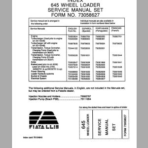 New Holland Wheel Loader 645 Service Manual73058627 1