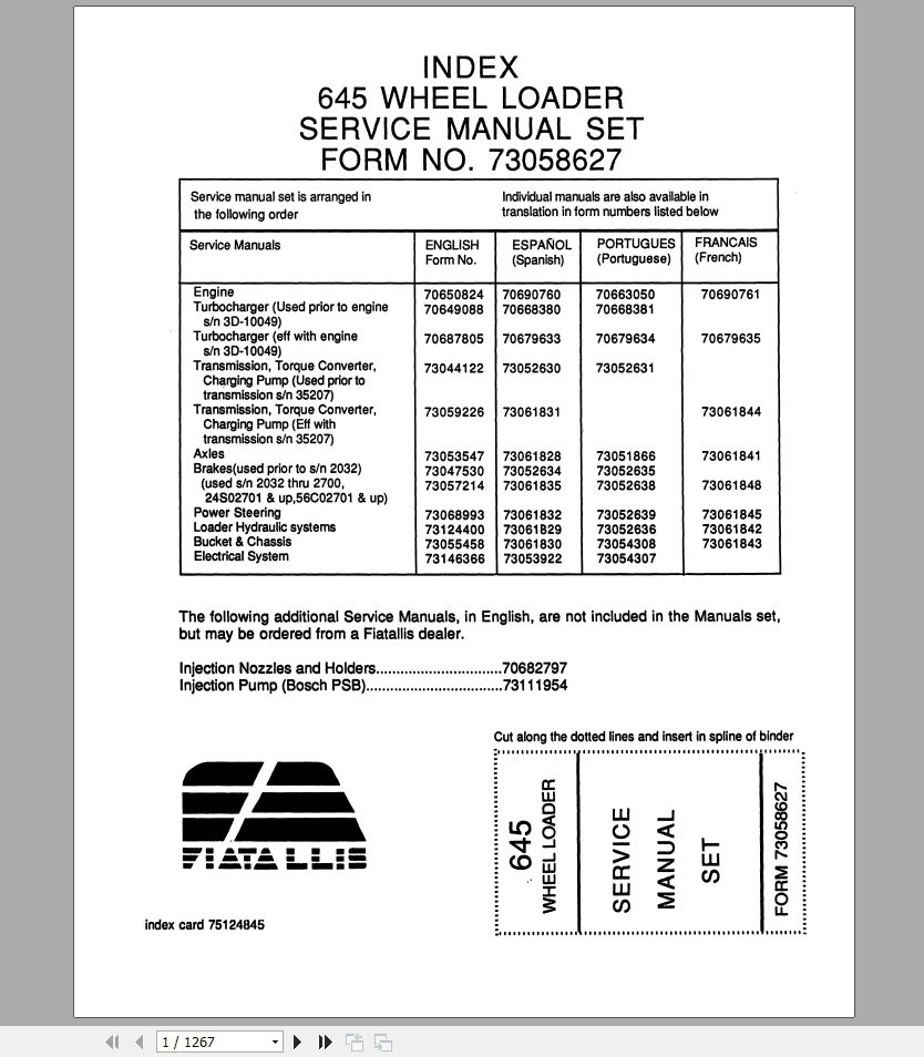 New Holland Wheel Loader 645 Service Manual73058627 1