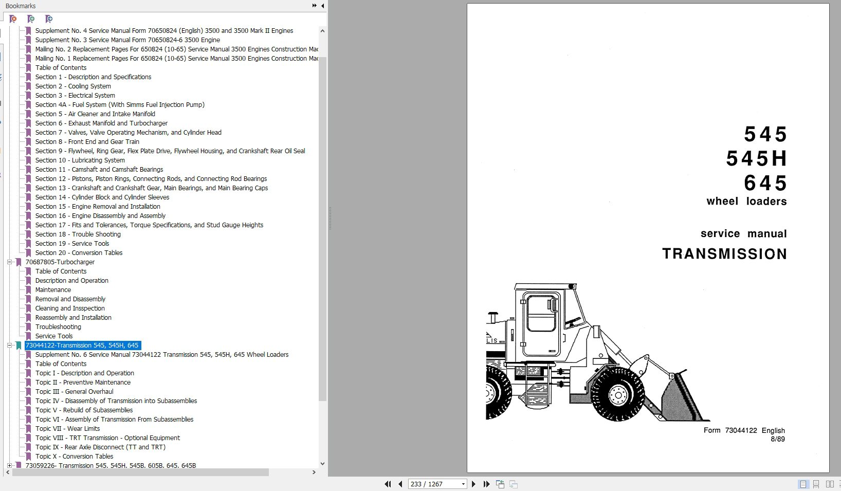 New Holland Wheel Loader 645 Service Manual73058627 3