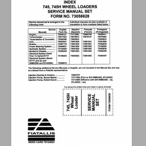 New Holland Wheel Loader 745 745H Service Manual73058628 1