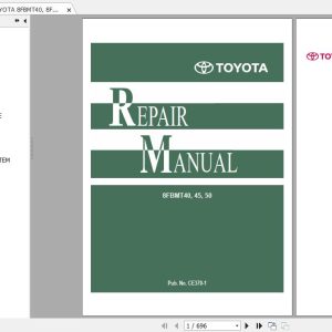 TOYOTA 8FBMT40 8FBMT45 8FBMT50 PubCE370 1 Repair Manual 1
