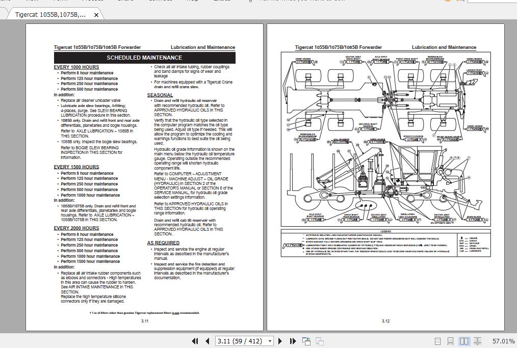 Tigercat 1055B1075B1085B Forwarder Service Manual 2 1