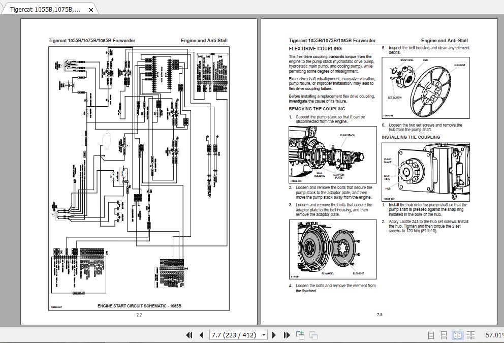 Tigercat 1055B1075B1085B Forwarder Service Manual 3 1