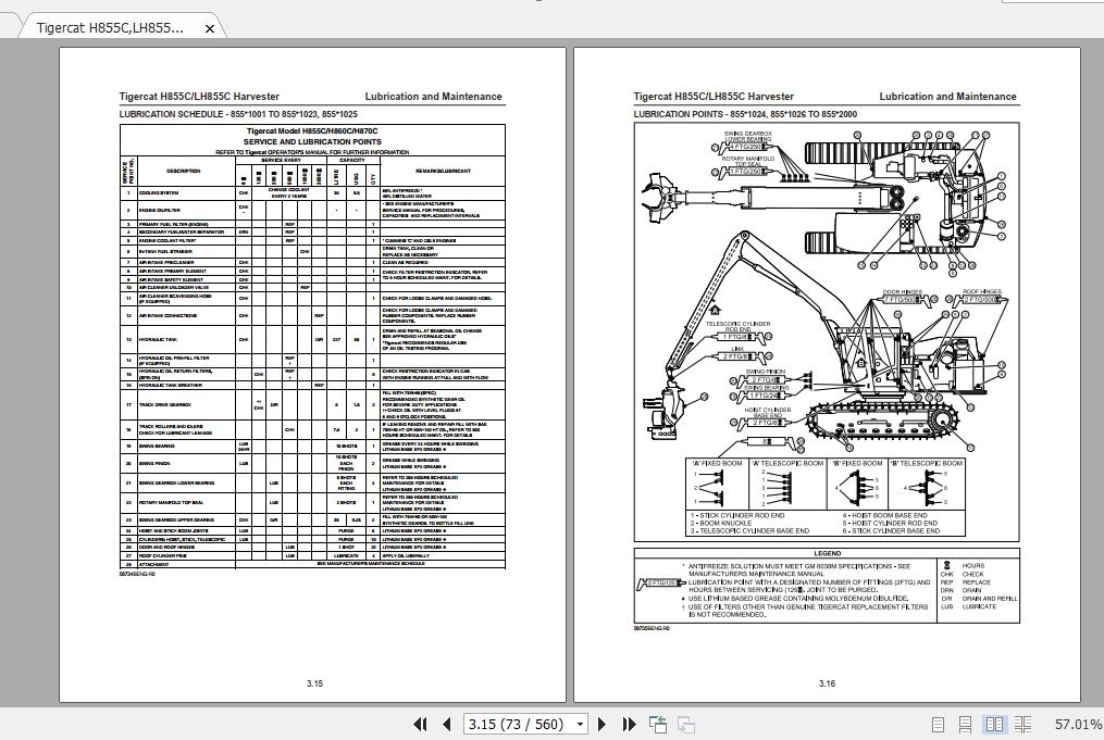 Tigercat H855CLH855C Harvester Service Manual 2