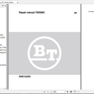 ToyotaBT SWE120XR 7605992 040 Repair Manual 1