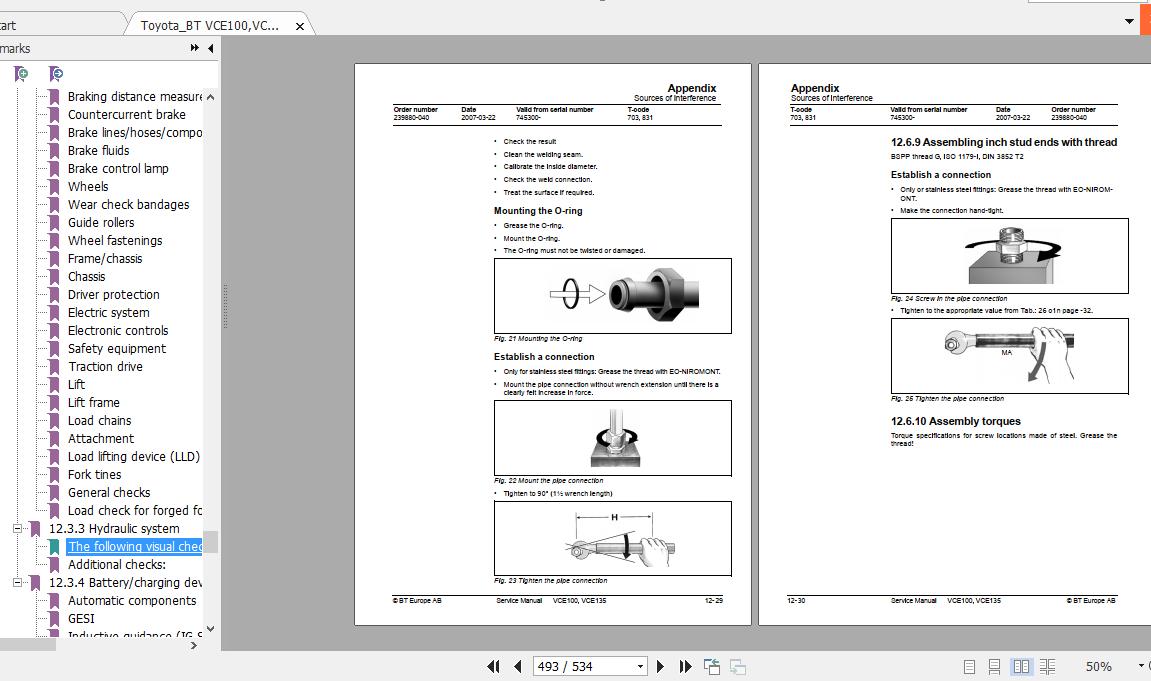 ToyotaBT VCE100VCE150 745300 Service Manual 2007 3