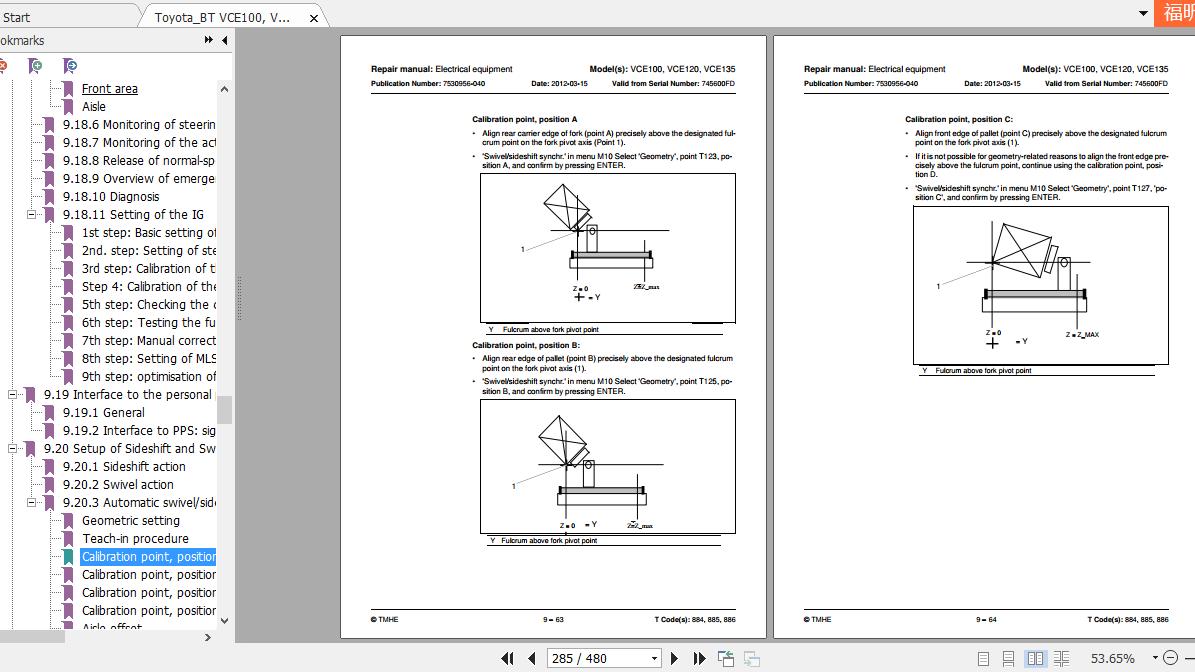 ToyotaBT VCE100 VCE120 VCE135 7530956 040 Repair Manual 2 1