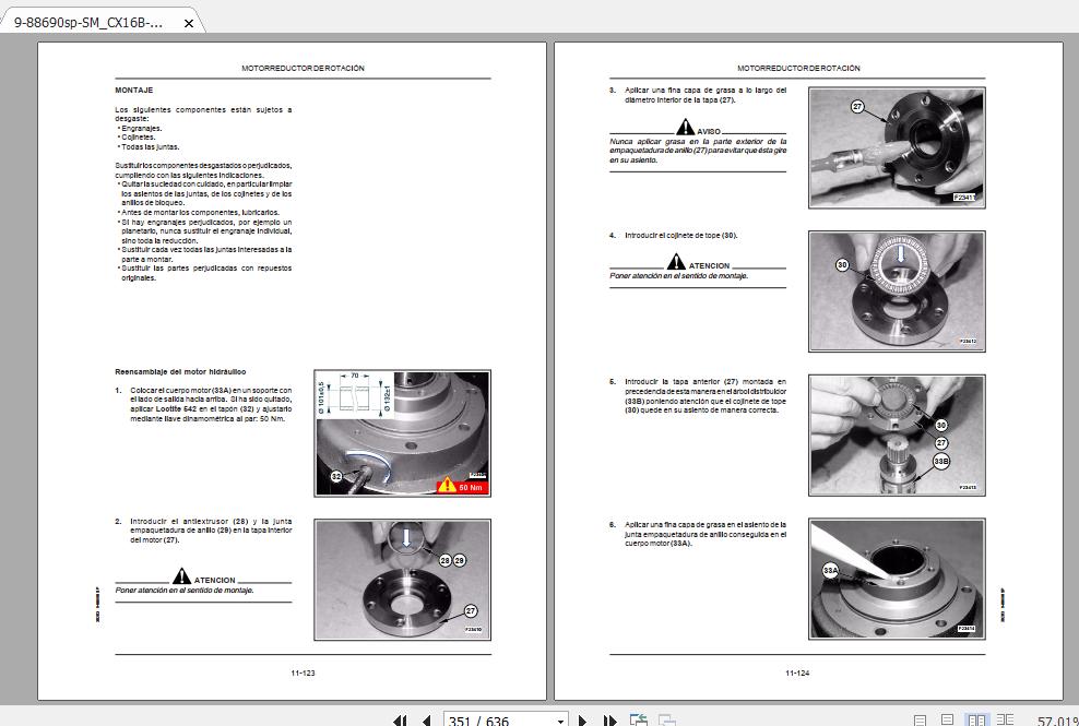 CASE CX16B CX18B9 88690 Service ManualES 2