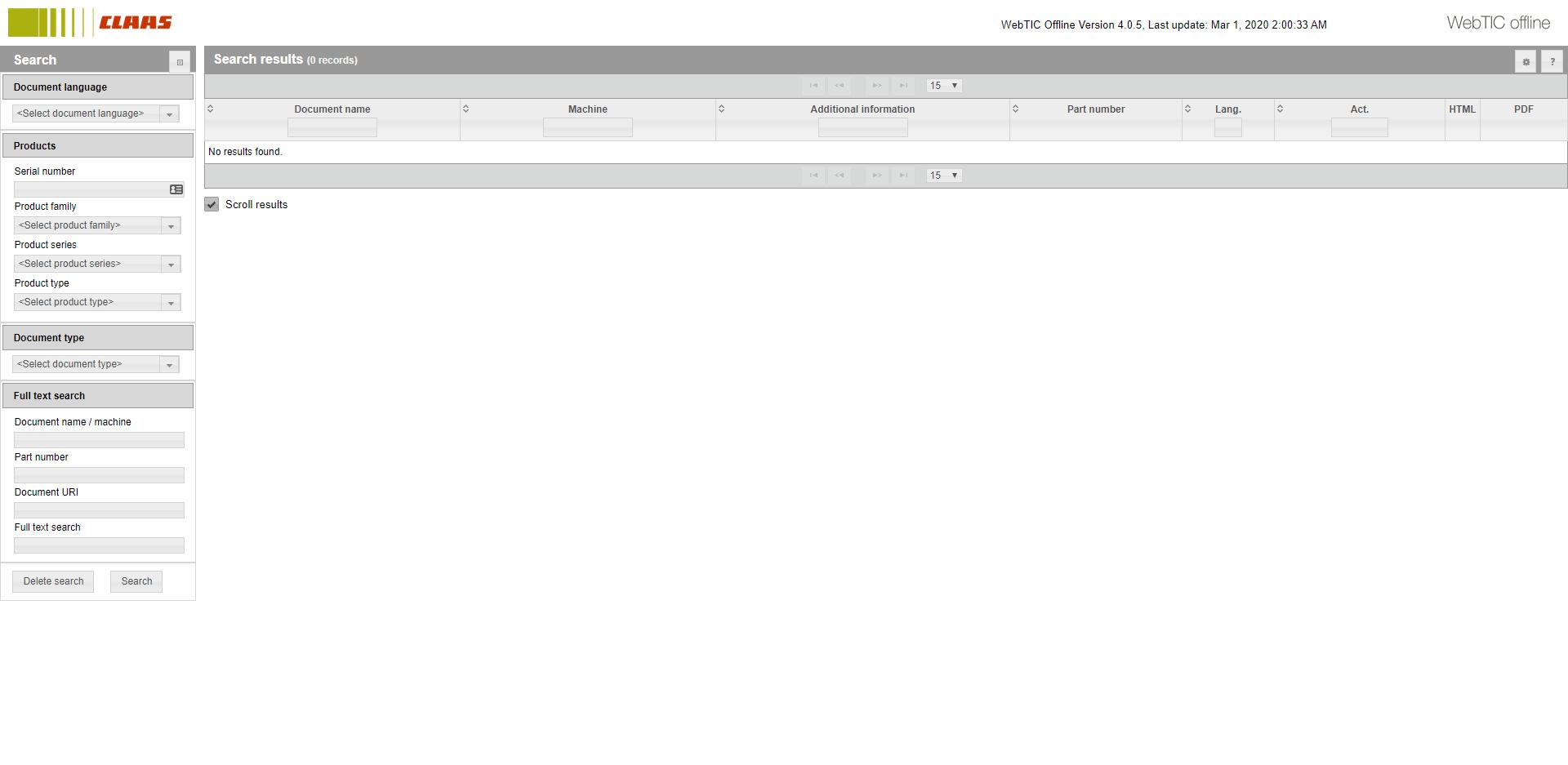 CLAAS WebTIC Offline 032020 Repair and Service Documentation1