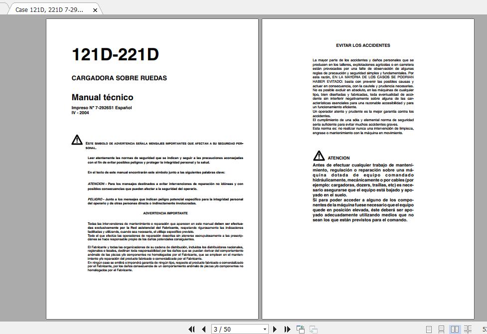 Case 121D 221D 7 29260S1SP High Travel Speed OptionTechnical 1