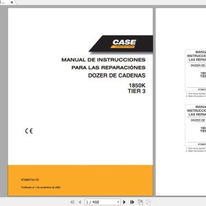 Case 1850K Tier3 Bulldozer 87388573AES Instruction Service Manual 1