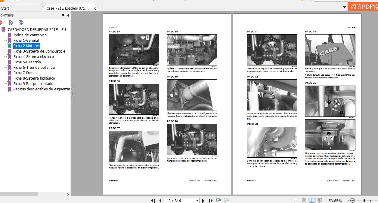 Case 721E Loaders 87551877AEU Instruction Service Manual 2