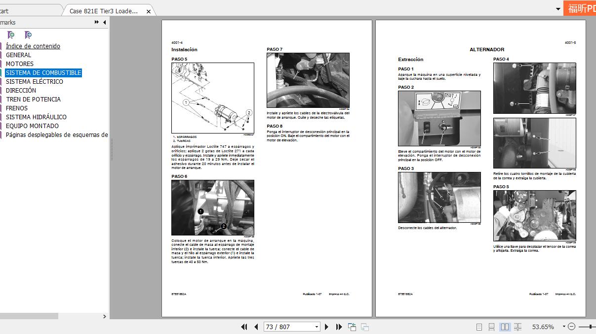 Case 821E Tier3 Loaders 87551882AES Service Manual 2