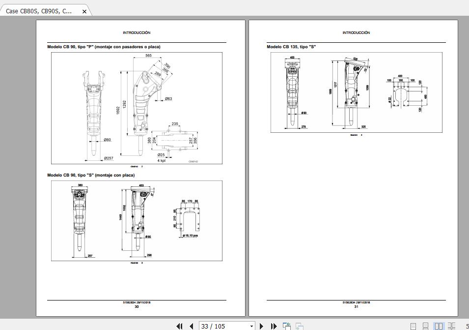 Case CB80S CB90S CB135S Hydraulic Hammers 51562834 Service Manual 2
