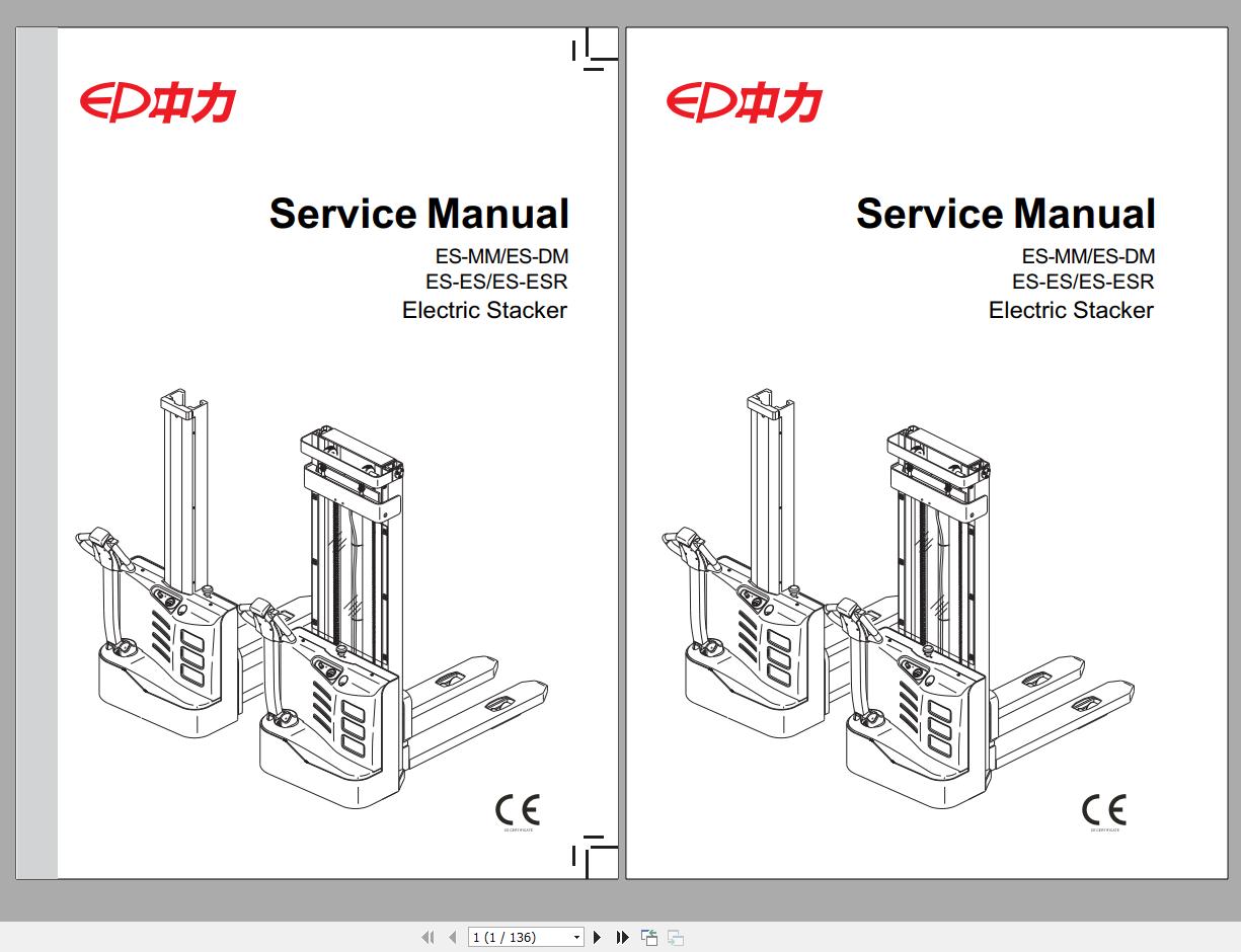 EP Forklift Part Service Manuals CD6