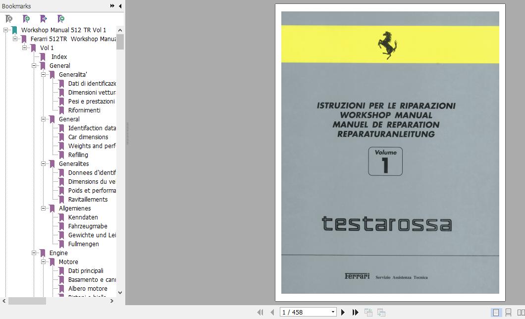 Ferrari 512 Testarossa 1991 1994 Parts Catalogue Workshop ManualsEN 3