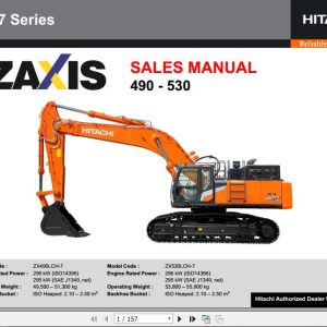 Hitachi Hydraulic Excavator ZX490 7 Full ManualsEN 1
