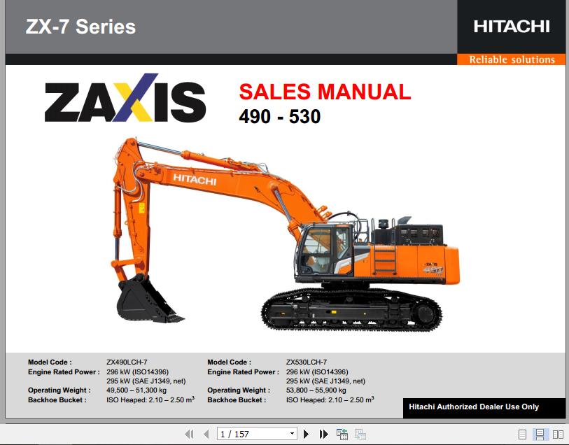 Hitachi Hydraulic Excavator ZX3507 Full Manuals_EN