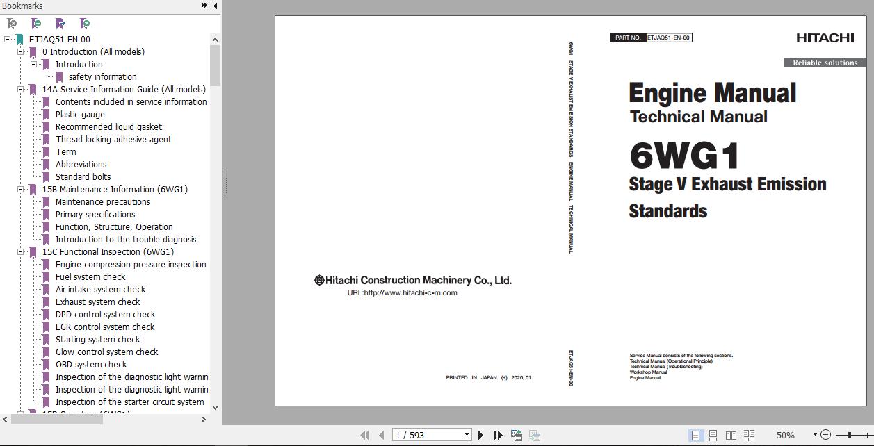 Hitachi Hydraulic Excavator ZX690 7 Full ManualsEN 1