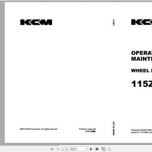 Kawasaki Wheel Loader 115Z7 Full ManualsEN 1