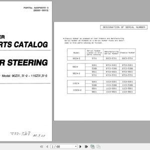 Kawasaki Wheel Loader 115ZIV Part CatalogEN 1