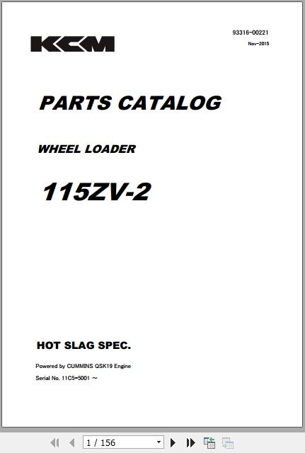 Kawasaki Wheel Loader 115ZV 2 Full ManualsEN 2