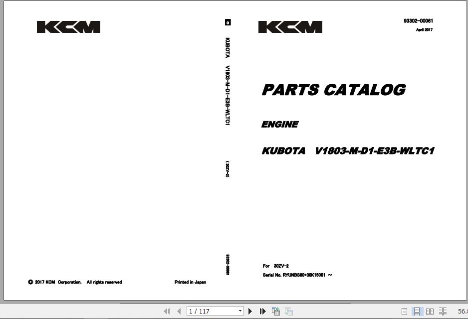 Kawasaki Wheel Loader 30ZV 2 40ZV 2 Full ManualsEN 1