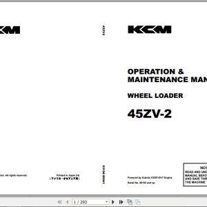 Kawasaki Wheel Loader 45ZV 2 Full ManualsEN 1