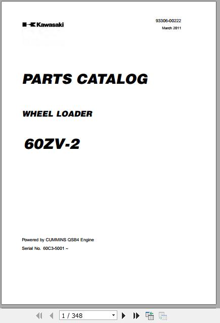 Kawasaki Wheel Loader 65ZV 2 Full ManualsEN 1