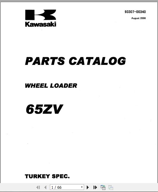 Kawasaki Wheel Loader 65ZV Full ManualsEN 2