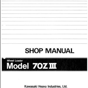 Kawasaki Wheel Loader 70ZIII Shop ManualsEN 1