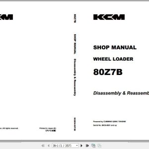 Kawasaki Wheel Loader 80Z7 Full ManualsEN 1