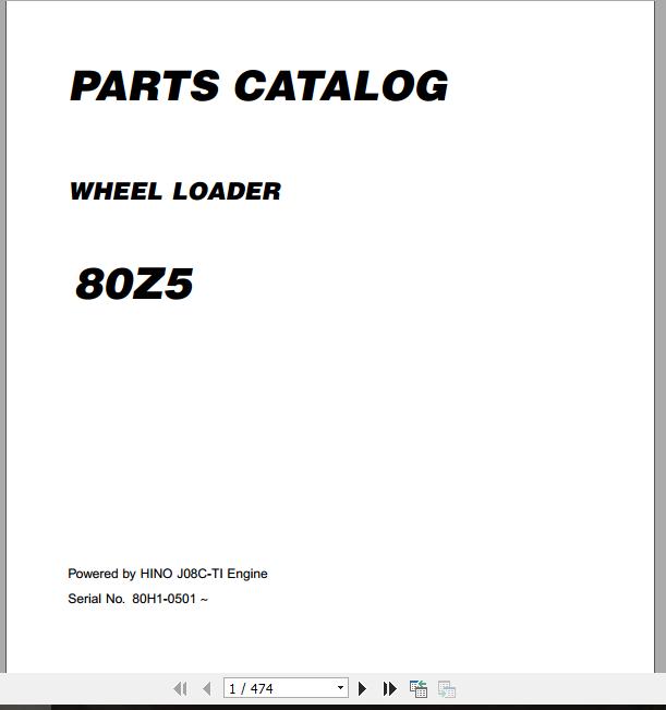 Kawasaki Wheel Loader 80ZV Full ManualsEN 2