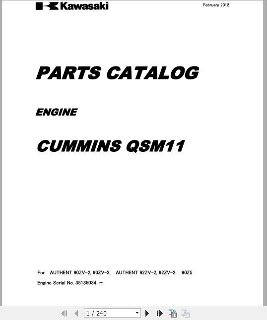 Kawasaki Wheel Loader 90ZV 2 Full ManualsEN 1