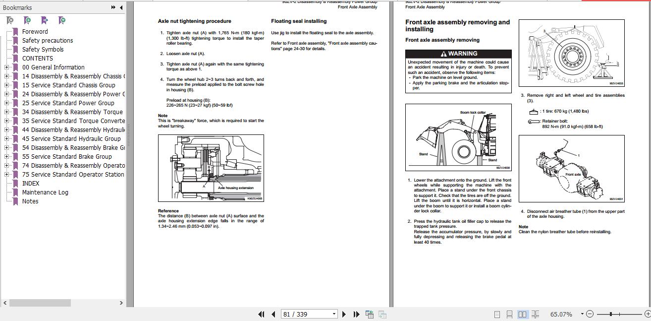 Kawasaki Wheel Loader 90ZV 2 Full ManualsEN 2
