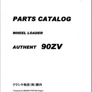 Kawasaki Wheel Loader 90ZV Full ManualsEN 1